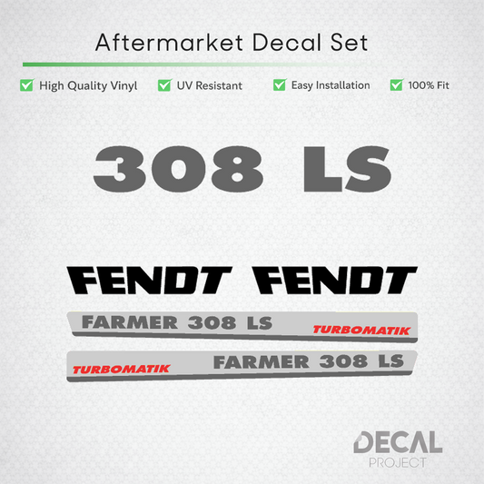 Fendt Farmer 308 LS Turbomatik Decal Kit - Classic 300 Series Premium Vinyl Set