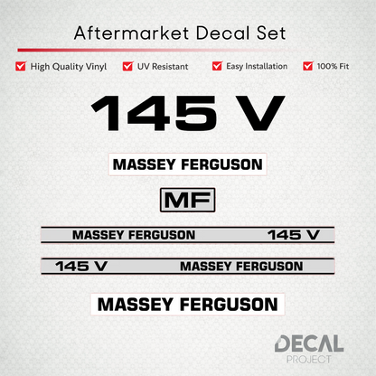 Aftermarket Decal Kit Compatible with Massey Ferguson 145 V – Vineyard and Orchard Tractor Graphics Set – Image 1