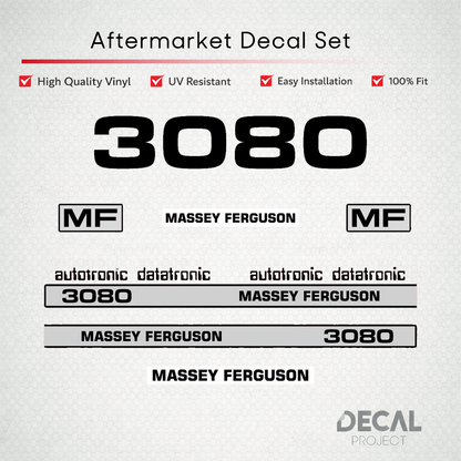 Aftermarket Decal Kit Compatible with Massey Ferguson 3080 – Premium Restoration Vinyl Set – Image 1