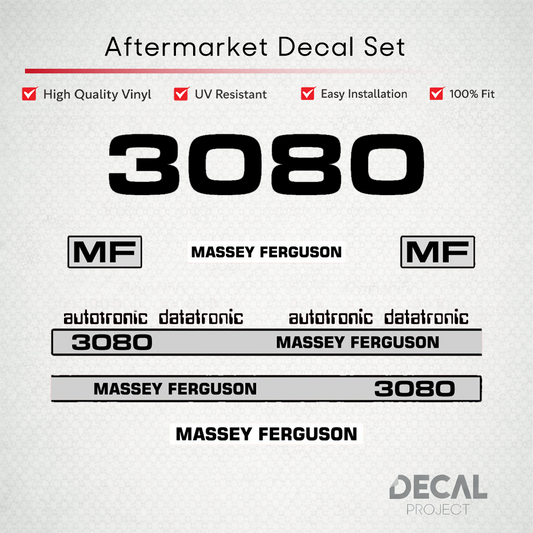 Aftermarket Decal Kit Compatible with Massey Ferguson 3080 – Premium Restoration Vinyl Set – Image 1