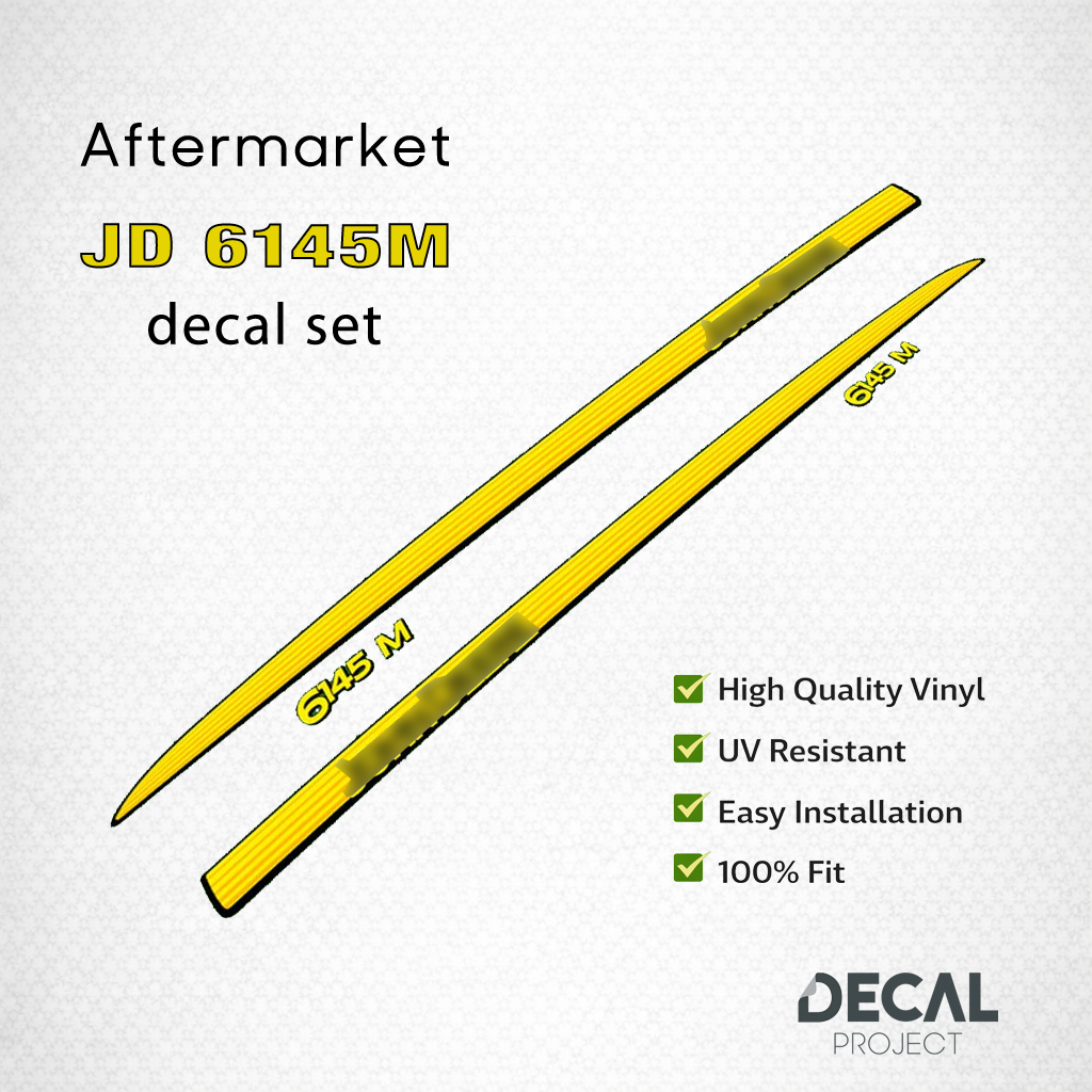 John Deere 6145M Decal Kit – Aftermarket Tractor Stickers - Full Set