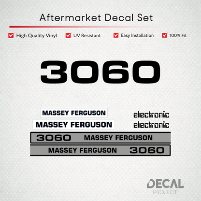 Aftermarket Decal Kit Compatible with Massey Ferguson 3060 – Premium Restoration Vinyl Set – Image 1