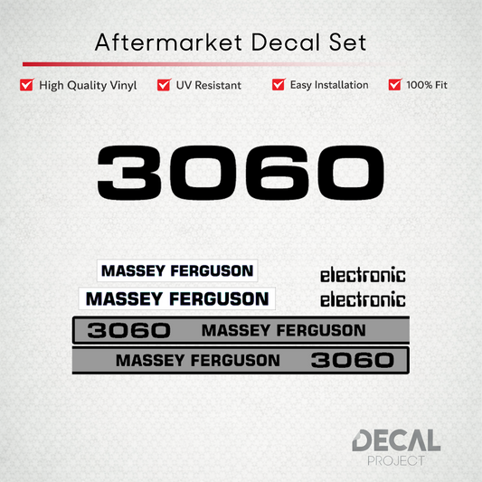 Aftermarket Decal Kit Compatible with Massey Ferguson 3060 – Premium Restoration Vinyl Set – Image 1