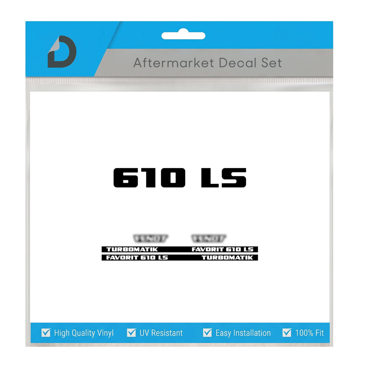 Fendt Favorit 610 LS Turbomatik Decal Kit - Classic 6-Cyl High-Tack Vinyl Set