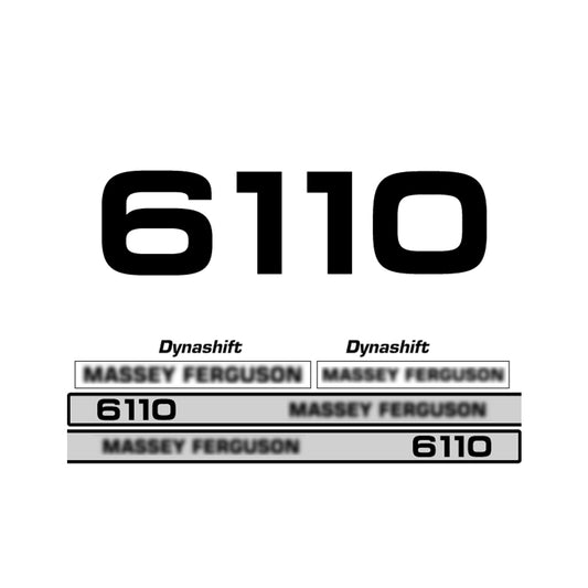 Aftermarket Decal Kit Compatible with Massey Ferguson 6110 – Dynashift Restoration Vinyl Set