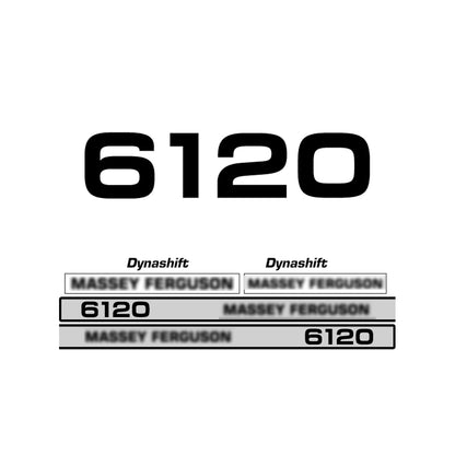 Aftermarket Decal Kit Compatible with Massey Ferguson 6120 – Dynashift Restoration Vinyl Set