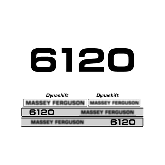 Aftermarket Decal Kit Compatible with Massey Ferguson 6120 – Dynashift Restoration Vinyl Set