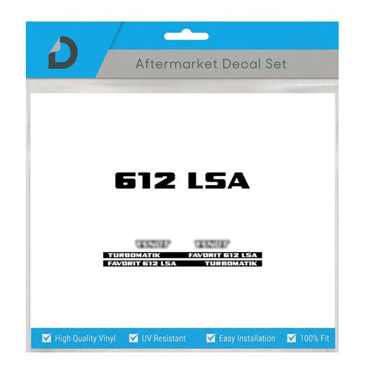 Fendt Favorit 612 LSA Turbomatik E Decal Set - Rare Electronic Edition Restoration Set