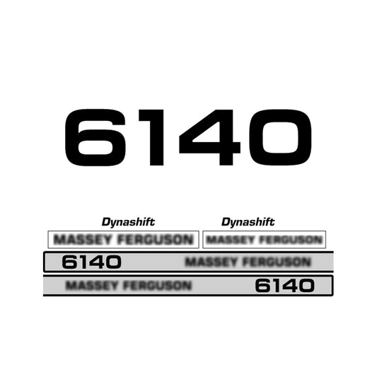 Aftermarket Decal Kit Compatible with Massey Ferguson 6140 – Dynashift Restoration Vinyl Set