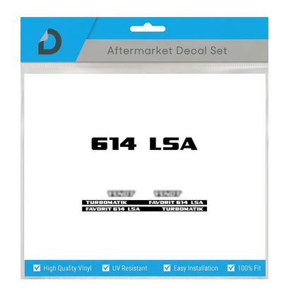 Fendt Favorit 614 LSA Turbomatik Decal Set - Premium 6-Cyl Restoration Vinyl Kit