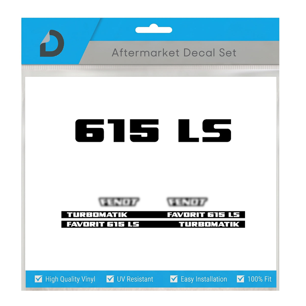 Fendt Favorit 615 LS Turbomatik Decal Kit - Premium 6-Cylinder Heavy-Duty Restoration