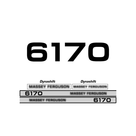 Aftermarket Decal Kit Compatible with Massey Ferguson 6170 – Dynashift Restoration Vinyl Set