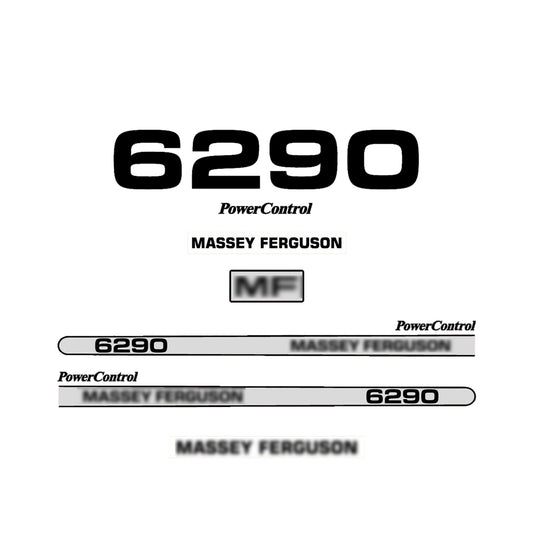 Aftermarket Decal Kit Compatible with Massey Ferguson 6290 – PowerControl Hood Graphics Set