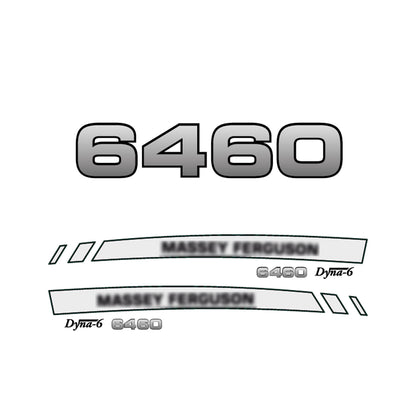 Aftermarket Decal Kit Compatible with Massey Ferguson 6460 – Premium Dyna-6 Hood Graphics Set