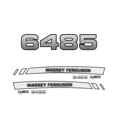 Aftermarket Decal Kit Compatible with Massey Ferguson 6485 – Premium Dyna-6 Hood Graphics Set
