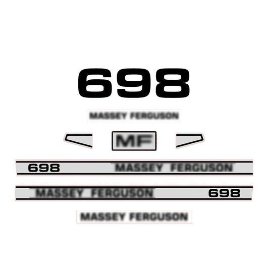 Aftermarket Decal Kit Compatible with Massey Ferguson 698 – Premium Restoration Vinyl Set