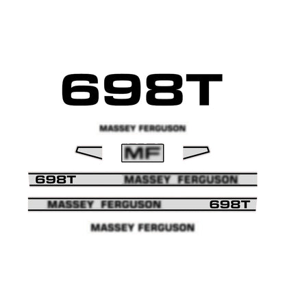 Aftermarket Decal Kit Compatible with Massey Ferguson 698 T – Turbo Model Restoration Vinyl Set