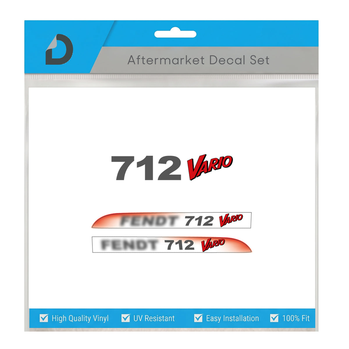 Fendt 712 Vario TMS Decal Kit - Facelift Red Gradient Edition - Set