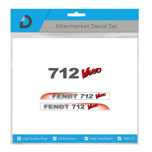 Fendt 712 Vario TMS Decal Kit - Facelift Red Gradient Edition - Set