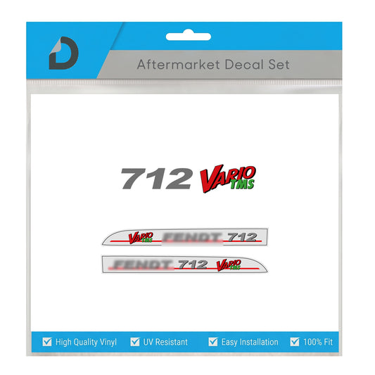 Fendt 712 Vario TMS Decal Set - Silver Edition - Premium 700 Series Vinyl Kit