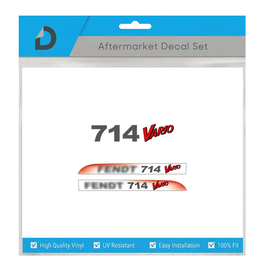 Fendt 714 Vario Decal Set - Facelift Red Gradient Edition - Premium Vinyl Kit