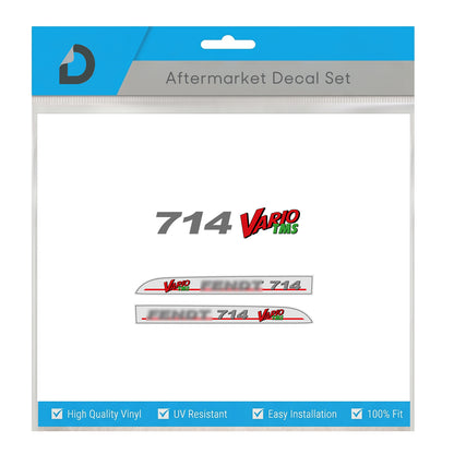 Fendt 714 Vario TMS Decal Set - Silver Edition - Premium 700 Series Vinyl Kit