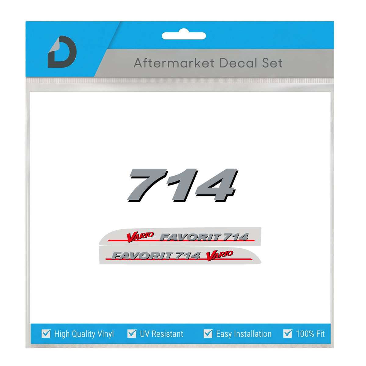 Fendt Favorit 714 Vario Decal Set - Early Gen 1 Restoration - Premium Vinyl Kit