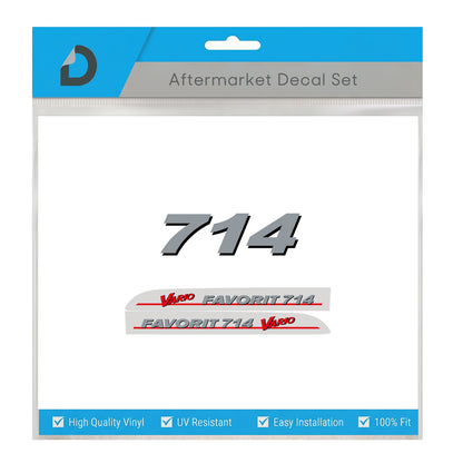 Fendt Favorit 714 Vario Decal Set - Early Gen 1 Restoration - Premium Vinyl Kit
