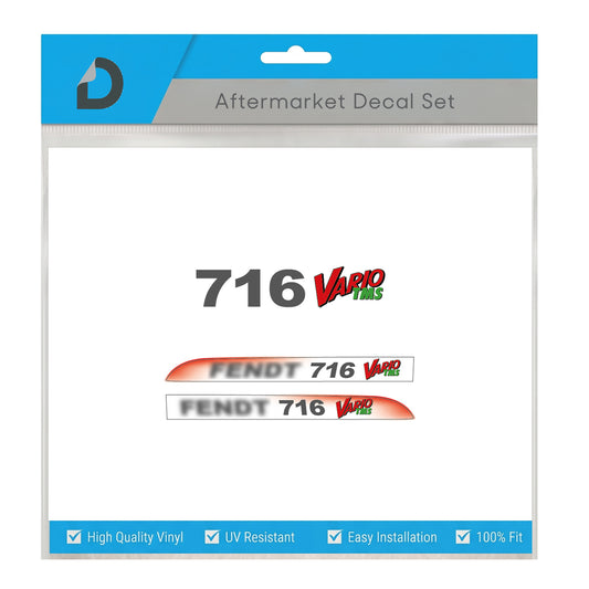 Fendt 716 Vario TMS Decal Set - Facelift Red Gradient Edition - Vinyl Kit