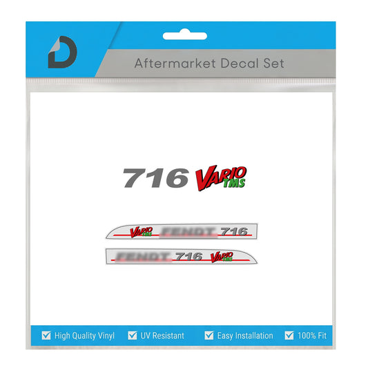 Fendt 716 Vario TMS Decal Set - Silver Edition - Premium 700 Series Vinyl Kit