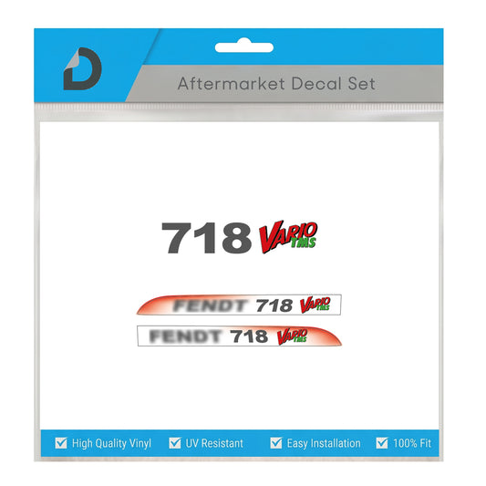 Fendt 718 Vario TMS Decal Set - Premium 700 Series COM III Restoration Vinyl Kit