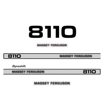 Aftermarket Decal Kit Compatible with Massey Ferguson 8110 – Dynashift Restoration Vinyl Set