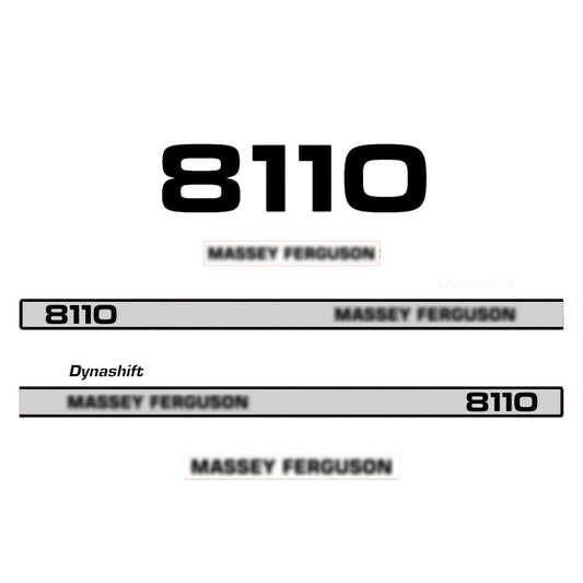 Aftermarket Decal Kit Compatible with Massey Ferguson 8110 – Dynashift Restoration Vinyl Set