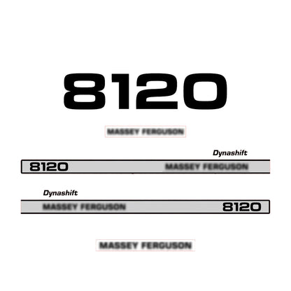 Aftermarket Decal Kit Compatible with Massey Ferguson 8120 – Dynashift Restoration Vinyl Set