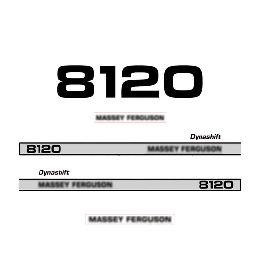 Aftermarket Decal Kit Compatible with Massey Ferguson 8120 – Dynashift Restoration Vinyl Set