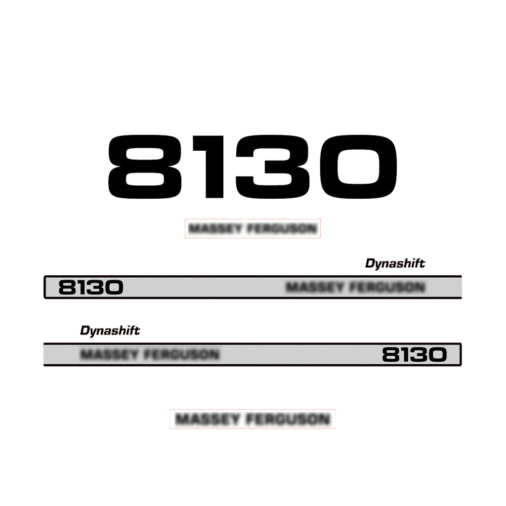 Aftermarket Decal Kit Compatible with Massey Ferguson 8130 – Premium Restoration Vinyl Set