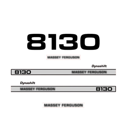 Aftermarket Decal Kit Compatible with Massey Ferguson 8130 – Premium Restoration Vinyl Set