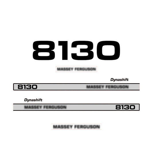 Aftermarket Decal Kit Compatible with Massey Ferguson 8130 – Premium Restoration Vinyl Set