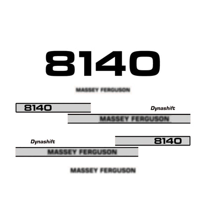 Aftermarket Decal Kit Compatible with Massey Ferguson 8140 – Dynashift Restoration Vinyl Set