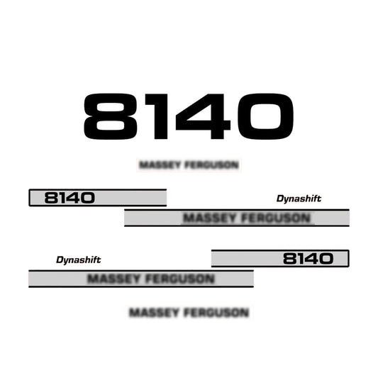 Aftermarket Decal Kit Compatible with Massey Ferguson 8140 – Dynashift Restoration Vinyl Set