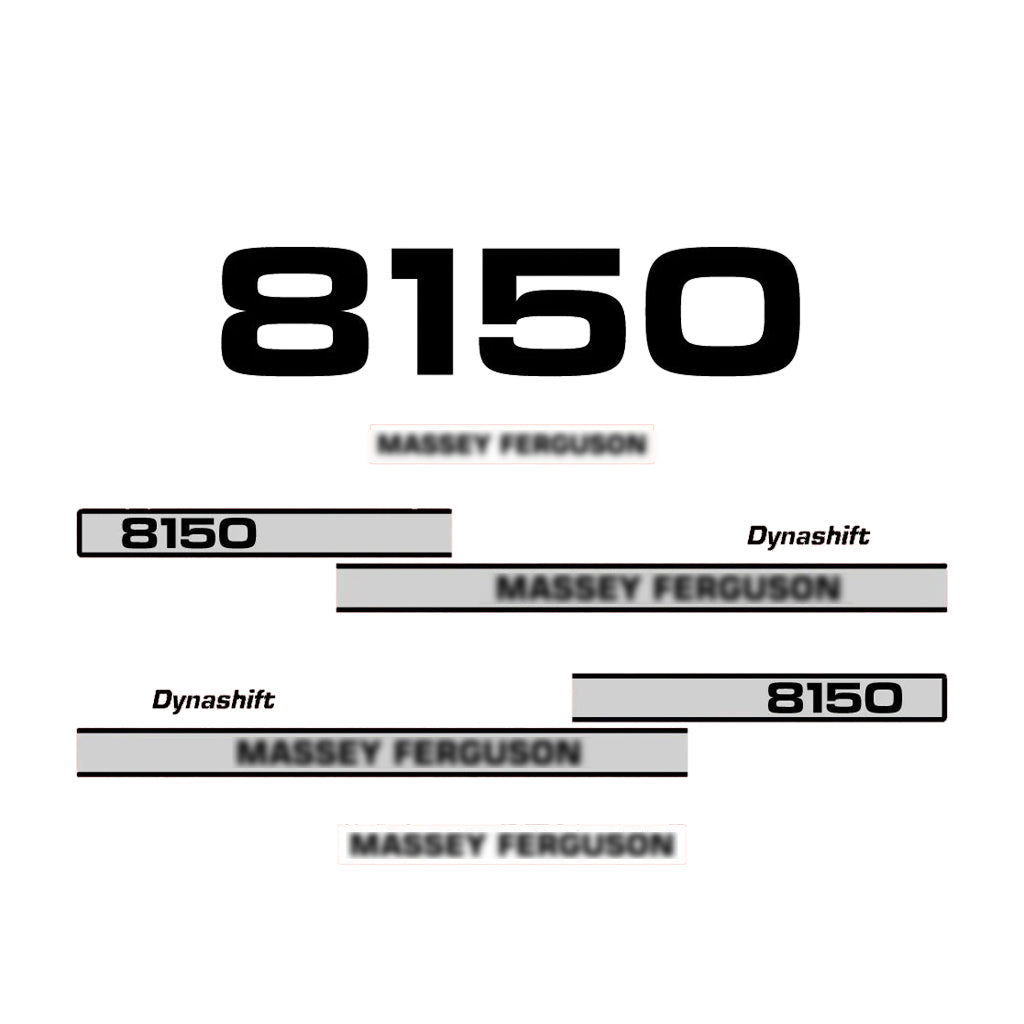 Aftermarket Decal Kit Compatible with Massey Ferguson 8150 – Dynashift Restoration Vinyl Set