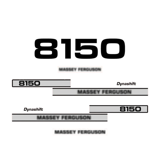 Aftermarket Decal Kit Compatible with Massey Ferguson 8150 – Dynashift Restoration Vinyl Set