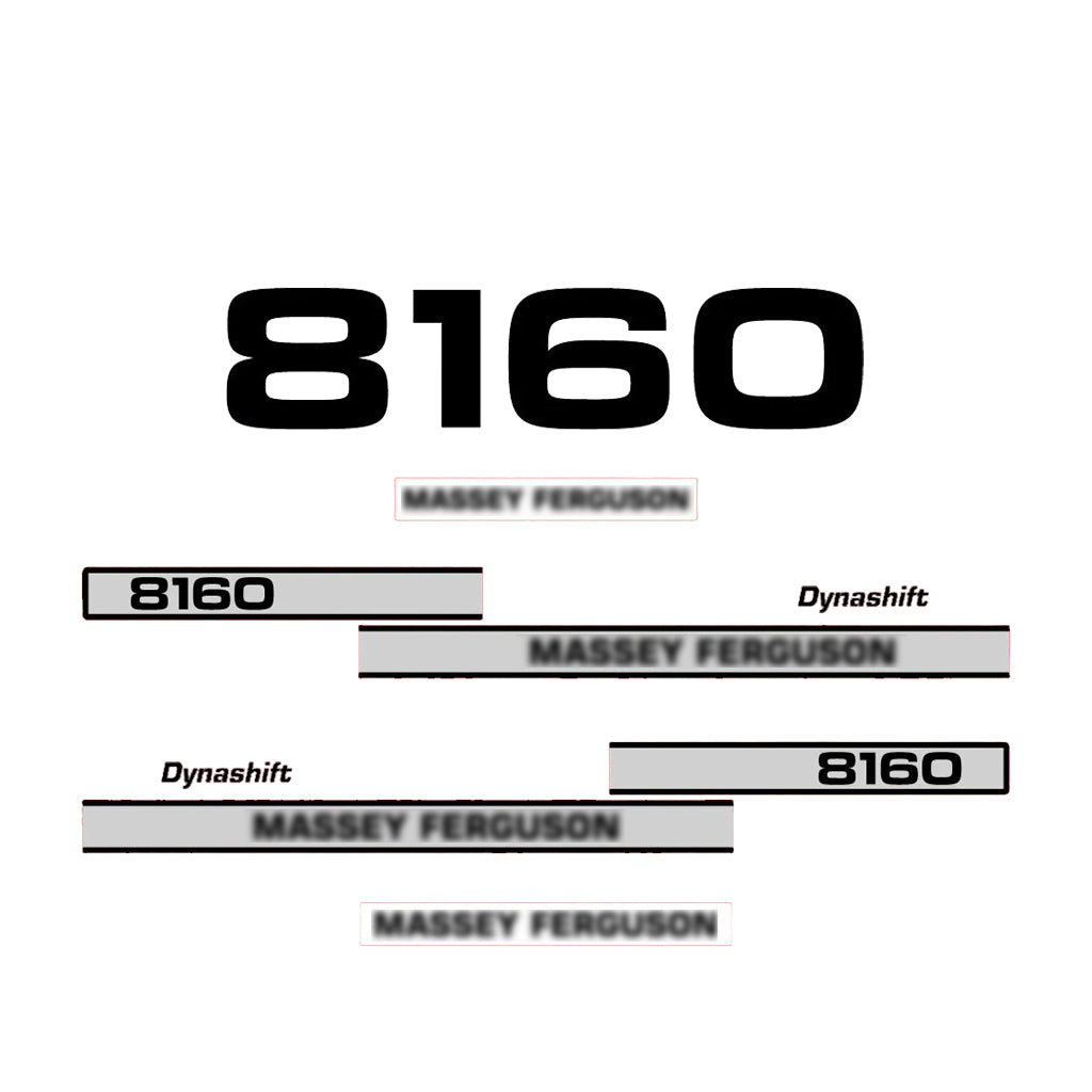 Aftermarket Decal Kit Compatible with Massey Ferguson 8160 – Premium Restoration Vinyl Set