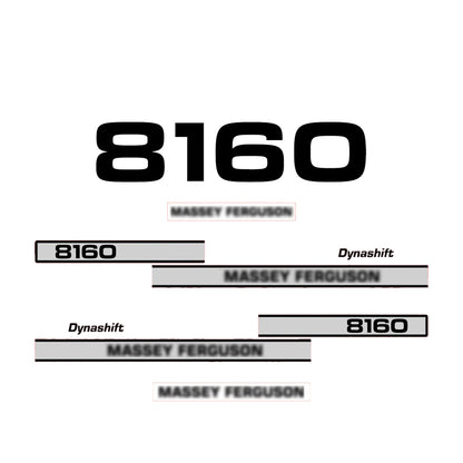 Aftermarket Decal Kit Compatible with Massey Ferguson 8160 – Premium Restoration Vinyl Set