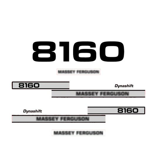 Aftermarket Decal Kit Compatible with Massey Ferguson 8160 – Premium Restoration Vinyl Set
