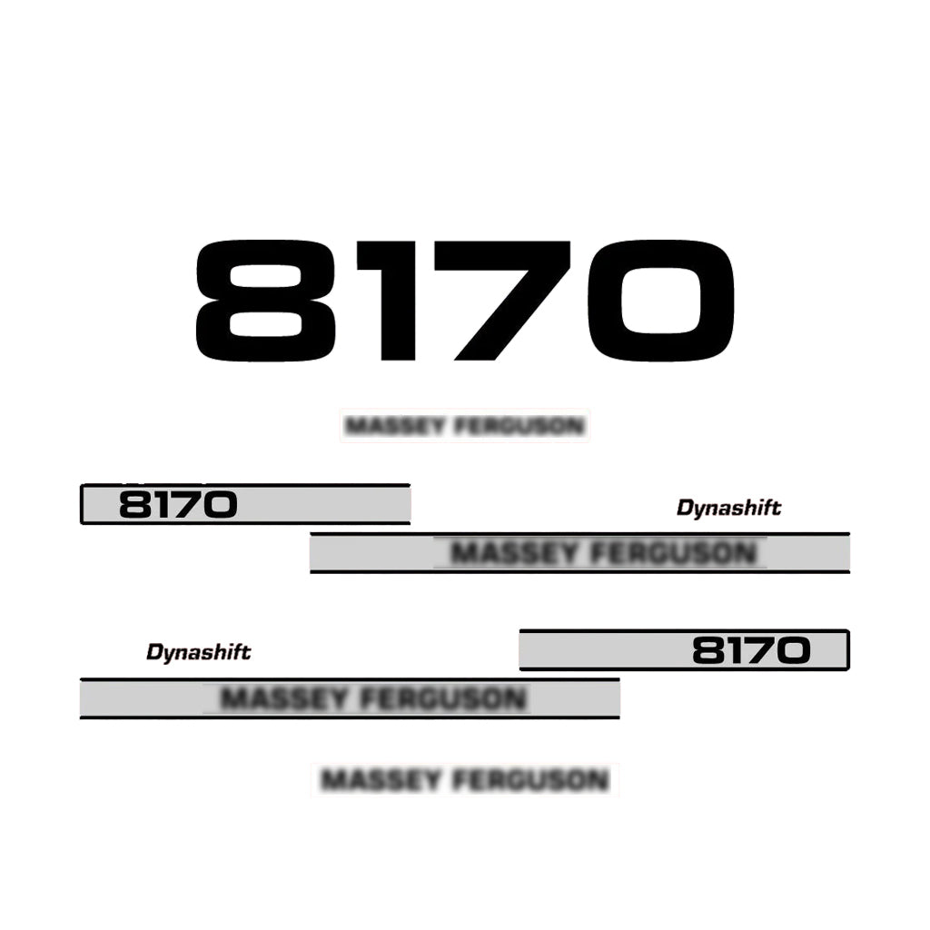 Aftermarket Decal Kit Compatible with Massey Ferguson 8170 – Premium Restoration Vinyl Set