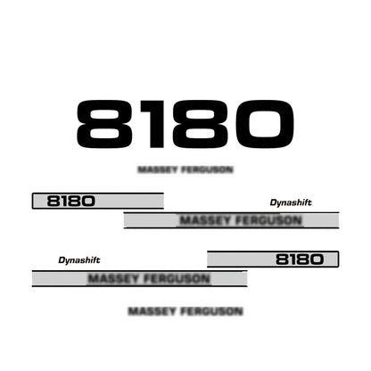 Aftermarket Decal Kit Compatible with Massey Ferguson 8180 – Premium Restoration Vinyl Set