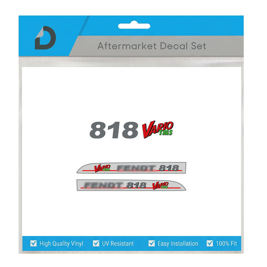 Fendt 818 Vario TMS Decal Set - Silver Edition - Premium Restoration Set