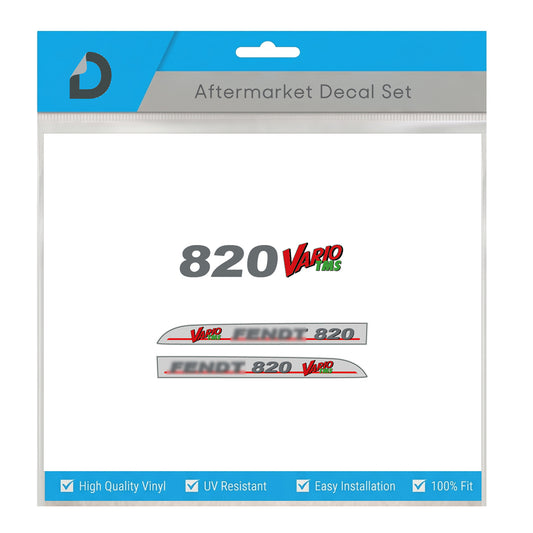 Fendt 820 Vario TMS Decal Set - Silver Edition - Premium 800 Series Vinyl Kit