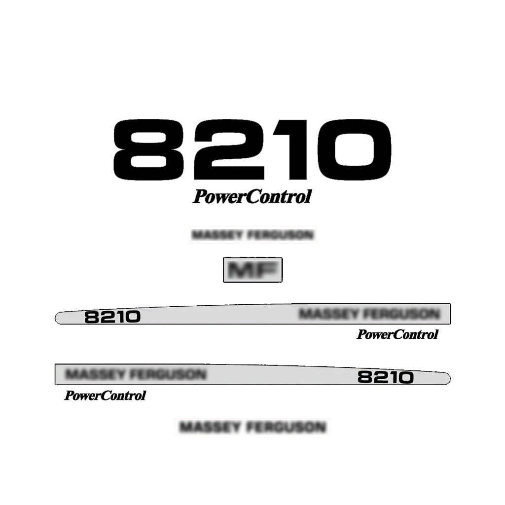 Aftermarket Decal Kit Compatible with Massey Ferguson 8210 – Premium Restoration Vinyl Set
